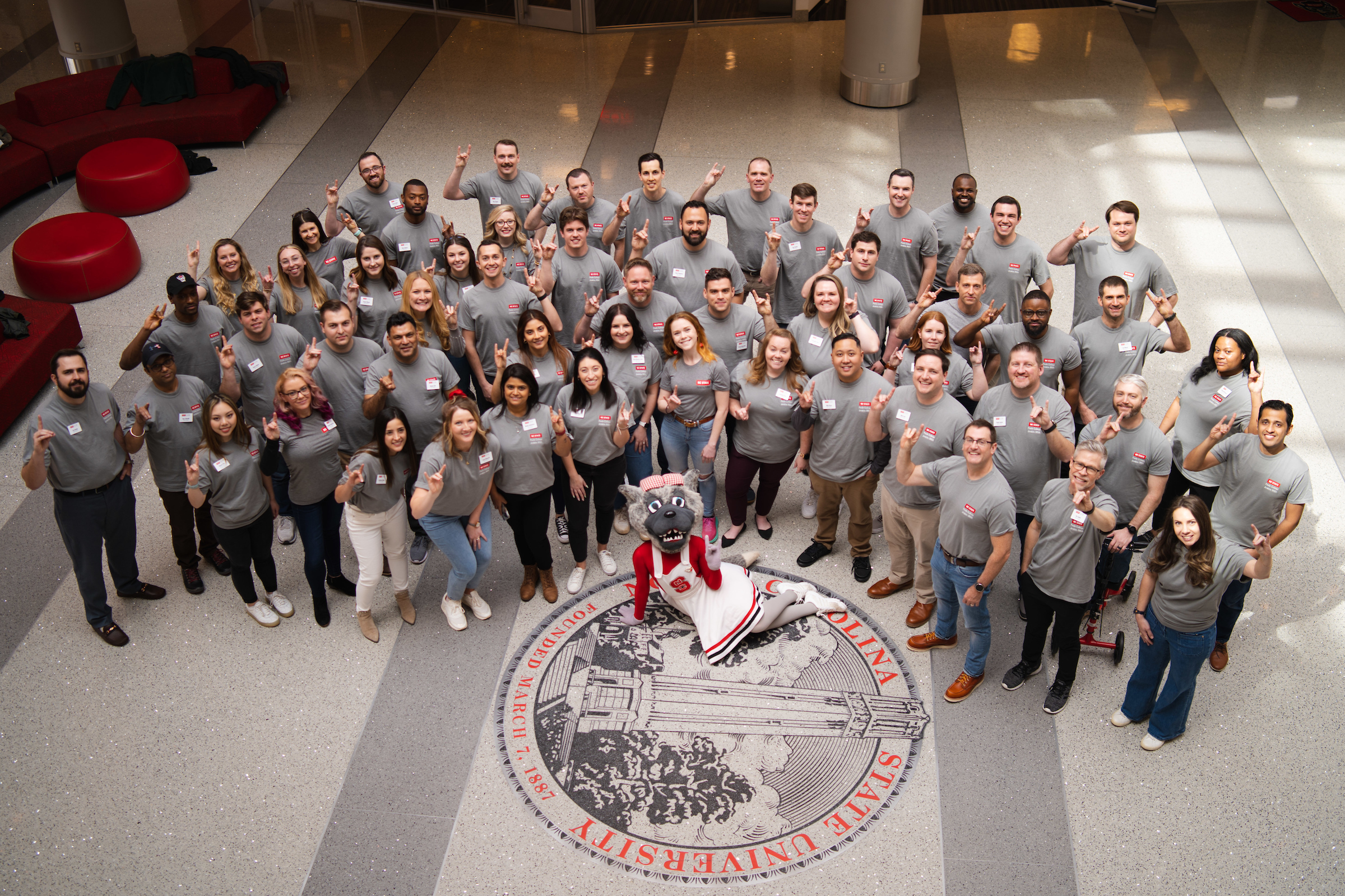 A group photo of NC State Jenkins MBA Raleigh Residency