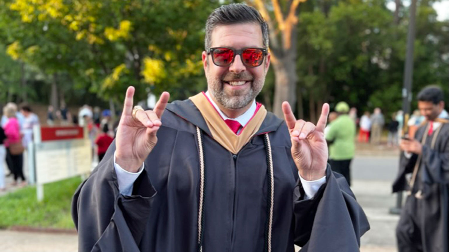 Poole student Luke Hale at commencement